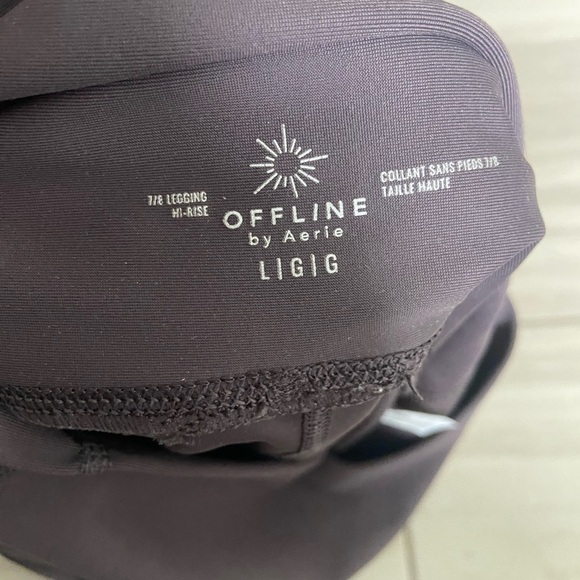 Offline by aerie 7/8 HR leggings size large in DEEP EARTH - Picture 4 of 4